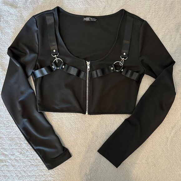 SHEIN Tops - SHEIN Zip-up Crop Top Medium